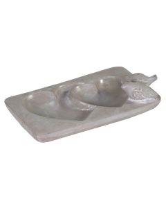 MG Deko 2 Heart Birdbath Grey