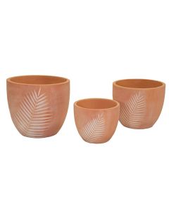 MG Portly WW. Egg Pot Leaf Terracotta - S
