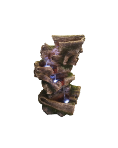 QY Polyresin Fountain with 4 Led lights and Pump
