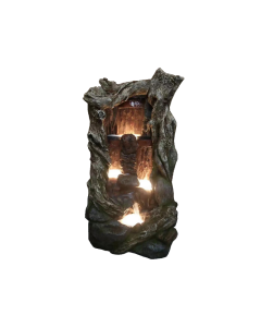 QY Polyresin Fountain with 4 Led lights and Pump