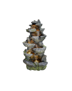 QY Polyresin fountain with 6 Led lights and Pump