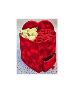 Flower Arrangement in Box of Heart