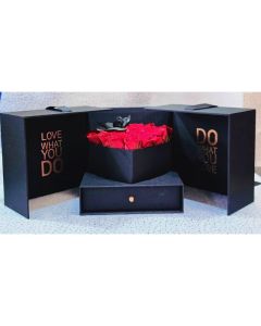 Black Surprise Box Fresh Flower Arrangement