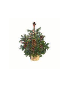 Fresh Wreath Mini Christmas Tree Arrangement