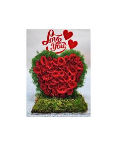 Heart Fresh Flower Arrangement