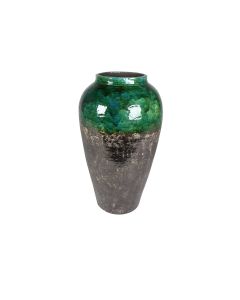 TS Vase Bottle Lindy Green Black H50cm