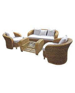 Rattan Living Sofa Set with Center Piece