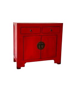 NB 2 Drawers 2 Doors Red Cabinet