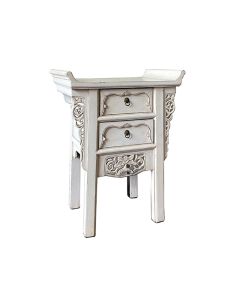 NB 2 Drawers Telephone Stand - White