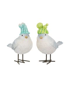 GH Polyresin Bird Cactus Hat 2 assorted