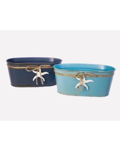 KZ Seaside Zink Oval Bowl 2 assorted