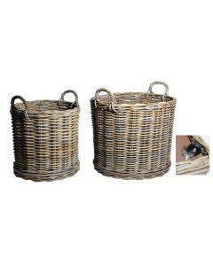 MG Basket Round Kubu On Wheels - Small