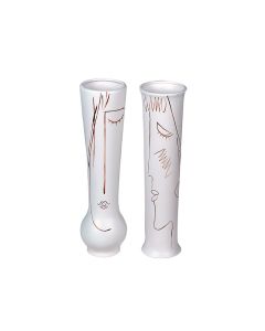 GH Ceramic Vase with Face Art 2 assorted