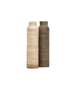 LO Wicker Big Vase - White