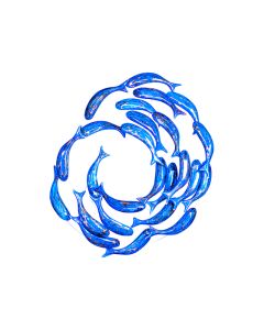 LO Fish Wall Decor Blue wash