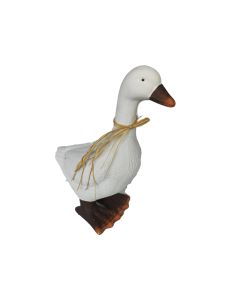 Perky White Duck Goose - Ornament