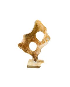LO Teak Sculpture on stand 
