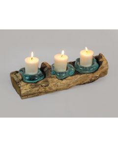 Three Melting Glass Candle