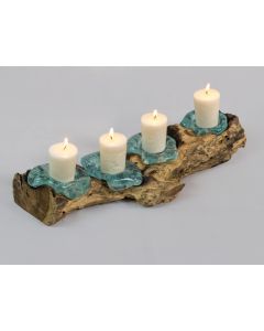 4 Melting Glass Candle Holder