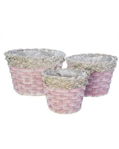 KZ California Round Basket Pink L