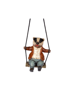 HT Polyresin Badger On Swing