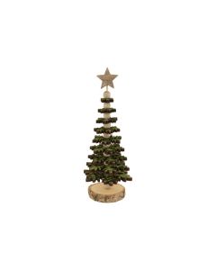 DK Wood Xmas Tree Decor Green