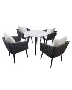 BP Rope Weaving Outdoor Dining Set (5pcs)