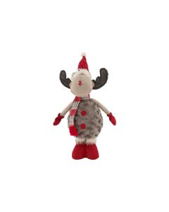 DK Statue Deer Fabric Red /White
