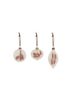 DK Hanging Bauble With Dried Flowers in Glass