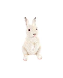 HT Polyresin Standing White Rabbit