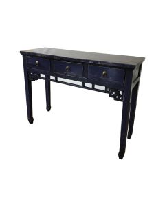 Retro Purple Table with 3 Drawers