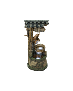 HT Rustic Wishing Well Fountain
