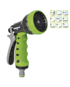 Shower spray pistol 7 jets, ergonomic handle