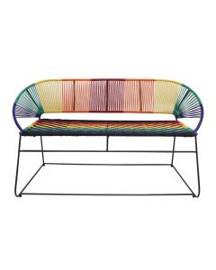 Iron Jute 2 Seater Bench Multi-colour