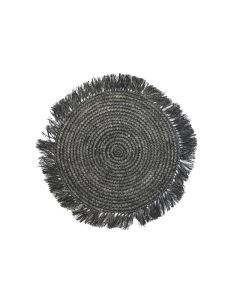 Fringed Placemat Black