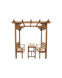Custom Made Wooden Pergola and 1 Table
