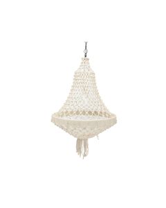 White rope chandelier large