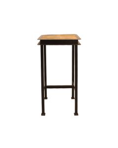Wood and Iron Stool - 75cm