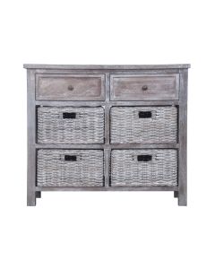 NF Drawer wood grey white wash