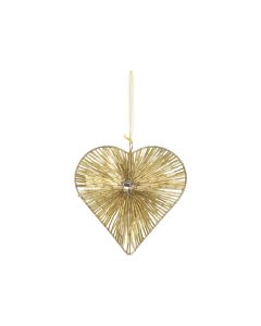 KI Hanging Heart Deco Gold