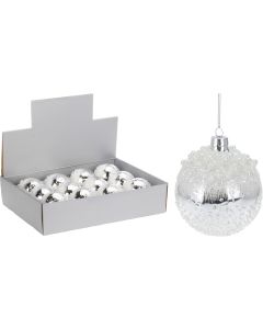 KI Xmas Ball Glass with Pearls