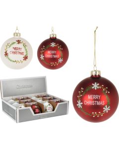 KI Xmas Ball Merry Christmas Assorted