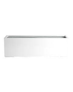 AC Planter - Rectangular White Pot Matt Finish