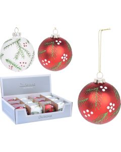 KI Xmas Ball Glass Assorted