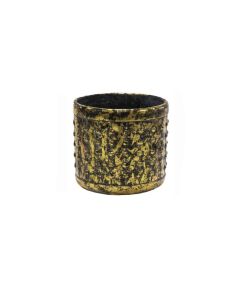 MG Adana Dot Cylinder Pot Gold