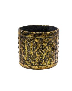 MG Adana Dot Cylinder Pot Gold