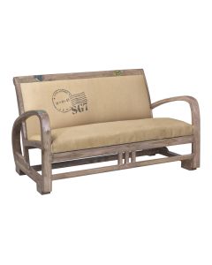 AL Sofa Club Brown 124cm