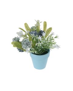 Artificial Chrysanthemum in Pot H21cm.