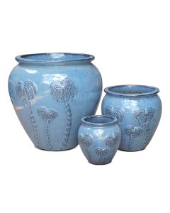 TKE Glazed Ceramic Egg Pot L
