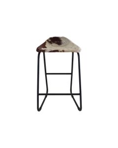 HA Bar Stool Cow Hair on Leather